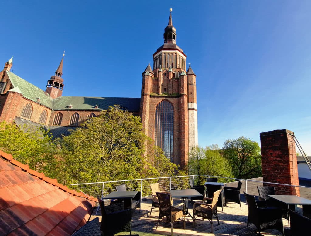 Dachterrasse unterkunft stralsund